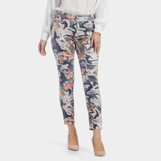 OMG Skinny Ankle Printed Jeans - Coral Floral/Camo
