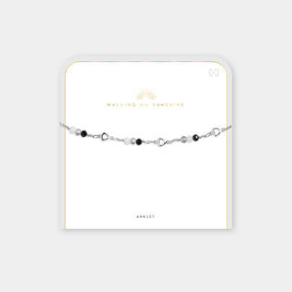 Aelia Anklet - Silver Hearts