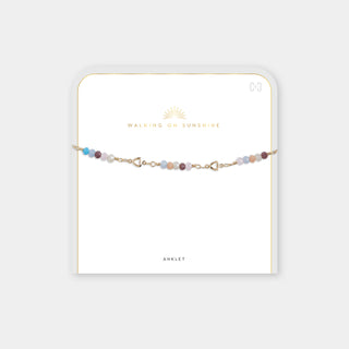 Aelia Anklet - Gold Hearts