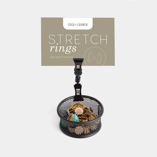 Cocktail Stretch Ring Assortment Pack with Free Display - Mixed