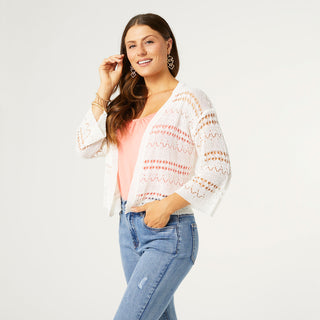 Trina Sweater Cardigan - White