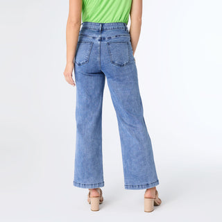 EverStretch Wide Leg Ankle - Medium Denim