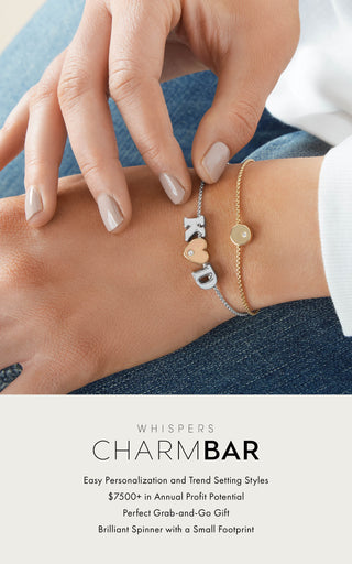 Whispers Charm Bar. Whimsical metal charms you add to a necklace, bracelet or earrings.