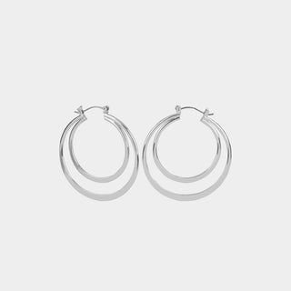 Silver Interlocking Hoop - Final Sale - Silver