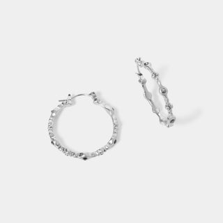 Silver Jagged Edge w/ Stones - Final Sale