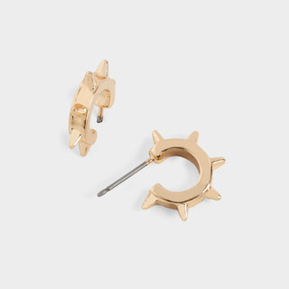 Ship Wheel Stud Earrings - Gold - Final Sale