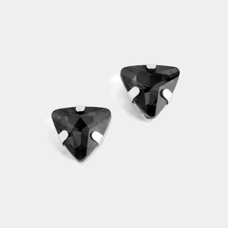 Triangle Jewel Stud - Grey - Final Sale