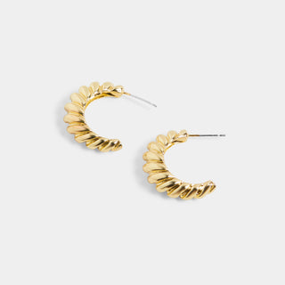 Gold Ripple Earrings - Final Sale