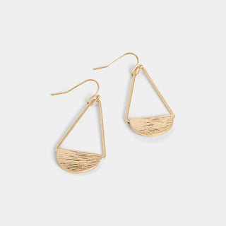 Open Sail Dangle Earrings - Gold
