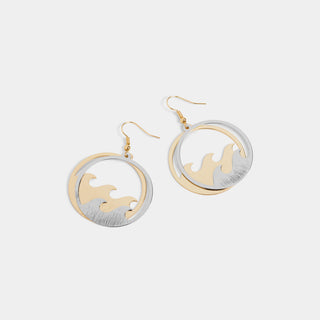 Double Circle Waves Earrings