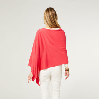The Lightweight Poncho - Living Coral