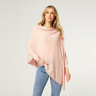 The Lightweight Poncho - Cameo Rose