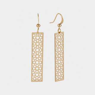Gold Filigree Bar Dangle - Gold