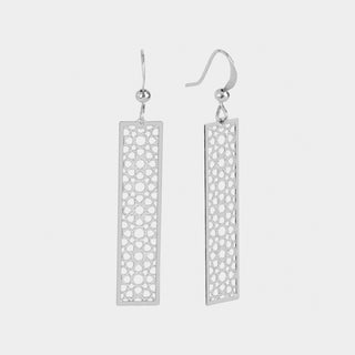 Silver Filigree Bar Dangle - Silver