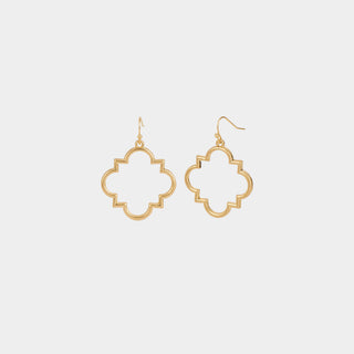 Gold Geo Outline Dangle - Matte Gold