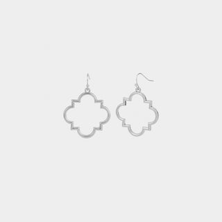 Silver Geo Outline Dangle - Matte Silver