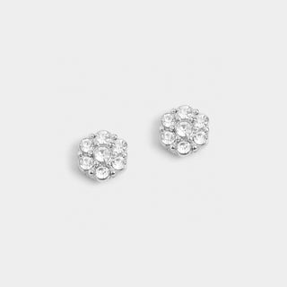 Silver Blooming Flower with Stones - Silver