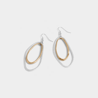 Mixed Metal Double Hoop - Mixed