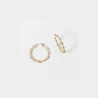 Silver Jagged Edge w/ Stones - Gold