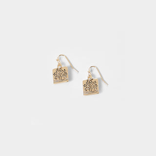 Silver Square Family Tree - Gold
