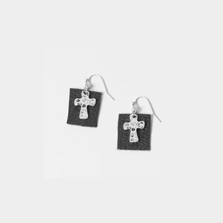Cross with Leather - Brown