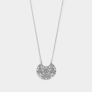 Silver Fern Dangle Necklace - Silver