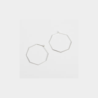 Octagon Earrings - Silver