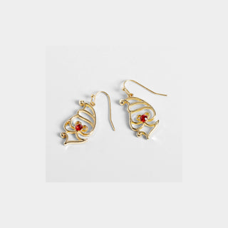 Santa Earrings - Gold