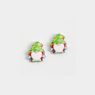 Gnome Earrings - Green Hat