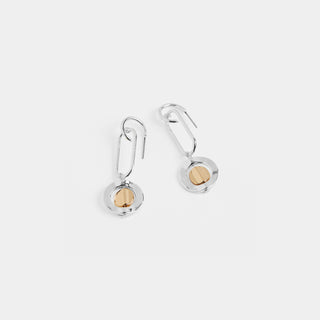 Oval Link Dangle Earrings - Mixed