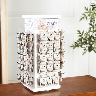 Ciao! Ring Stacks Spinner Display - White
