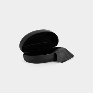 Black Sunglasses Case with Cleaning Cloth - Onyx