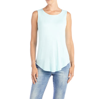 Erin Pleat Back Tank - Aqua