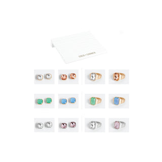 Bling Pop Ring + Post Earring Assortment Pack with Display - Pack/Display