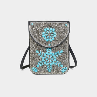 Artisan Beaded Holiday Crossbody - Snowflake