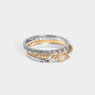 Pertessa Ring Stack - Mixed Metal