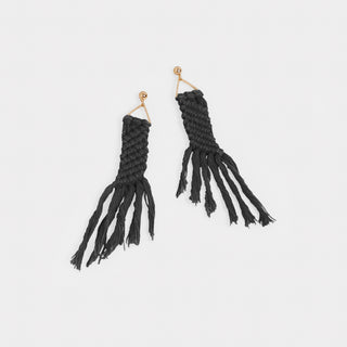 Yarn Earrings - Black