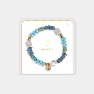 Time To Sparkle Stretch Bracelet - Turquoise