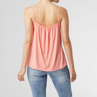 Elsie Adjustable Gathered Cami - Coral