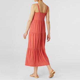 Amarie Gauze Button Front Dress - Coral