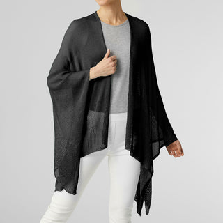 Kiara Open Weave Wrap - Black