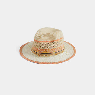 Alessia Ranch Hat - Natural/Coral