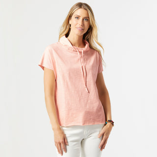 Vessey Cap Sleeve Top - Soft Coral