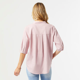 Wexford Linen Pullover - Dusty Rose