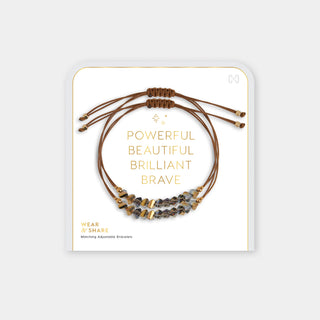 Wear + Share Faith Bracelets - Brown