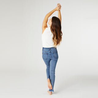 EverStretch Straight Jeans with Raw Bottom