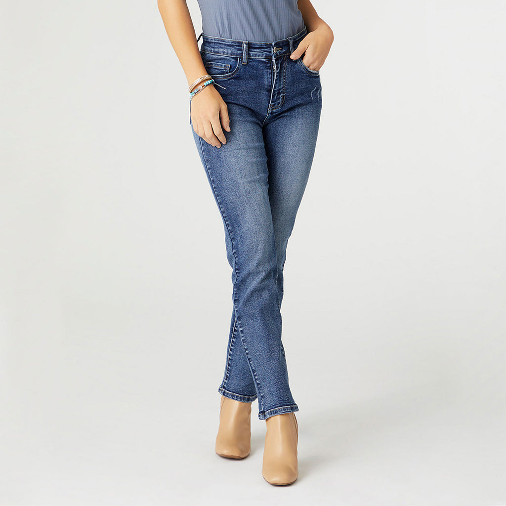 EverStretch Straight Jeans with Bottom Cuff - Final Sale – tgbBRANDS