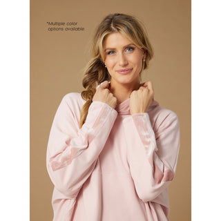 Weekend Brushed Sparkle Hooded Pullover - Pink