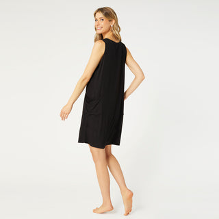Serenity Sleep Pocket Dress - Black