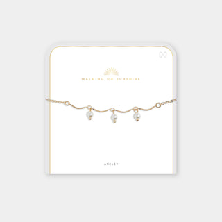 Kenza Anklet - Pearl Scallop Gold